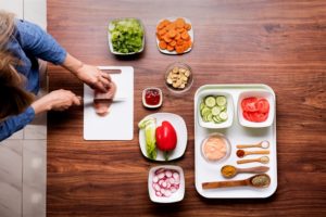 preparing a meal